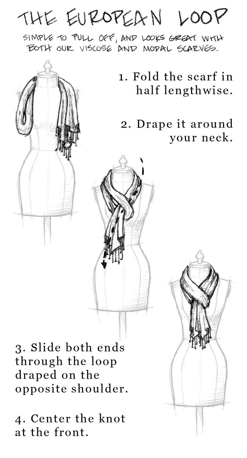How to Tie a Thick Scarf in the Winter 