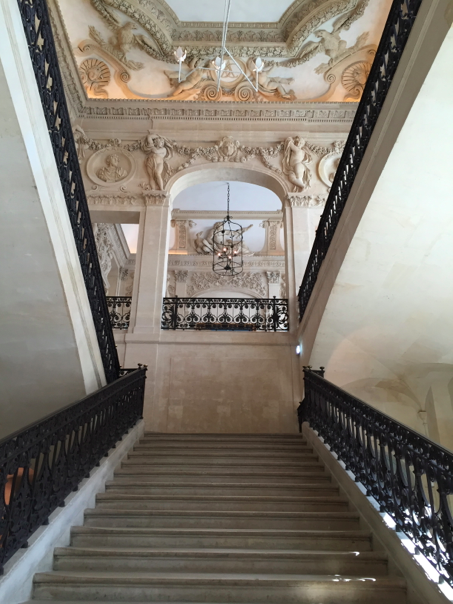 The incredibly ornate main stairwell