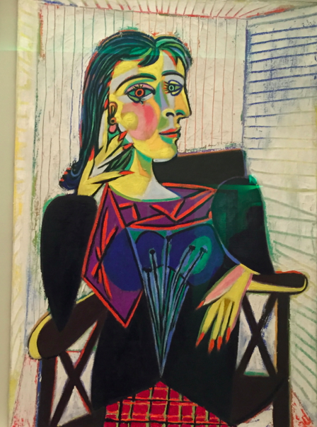 Pictures of Paris A portrait of Picasso's famous muse, Dora Maar. After being with him for a decade she became very religious and said, "After Picasso, God"